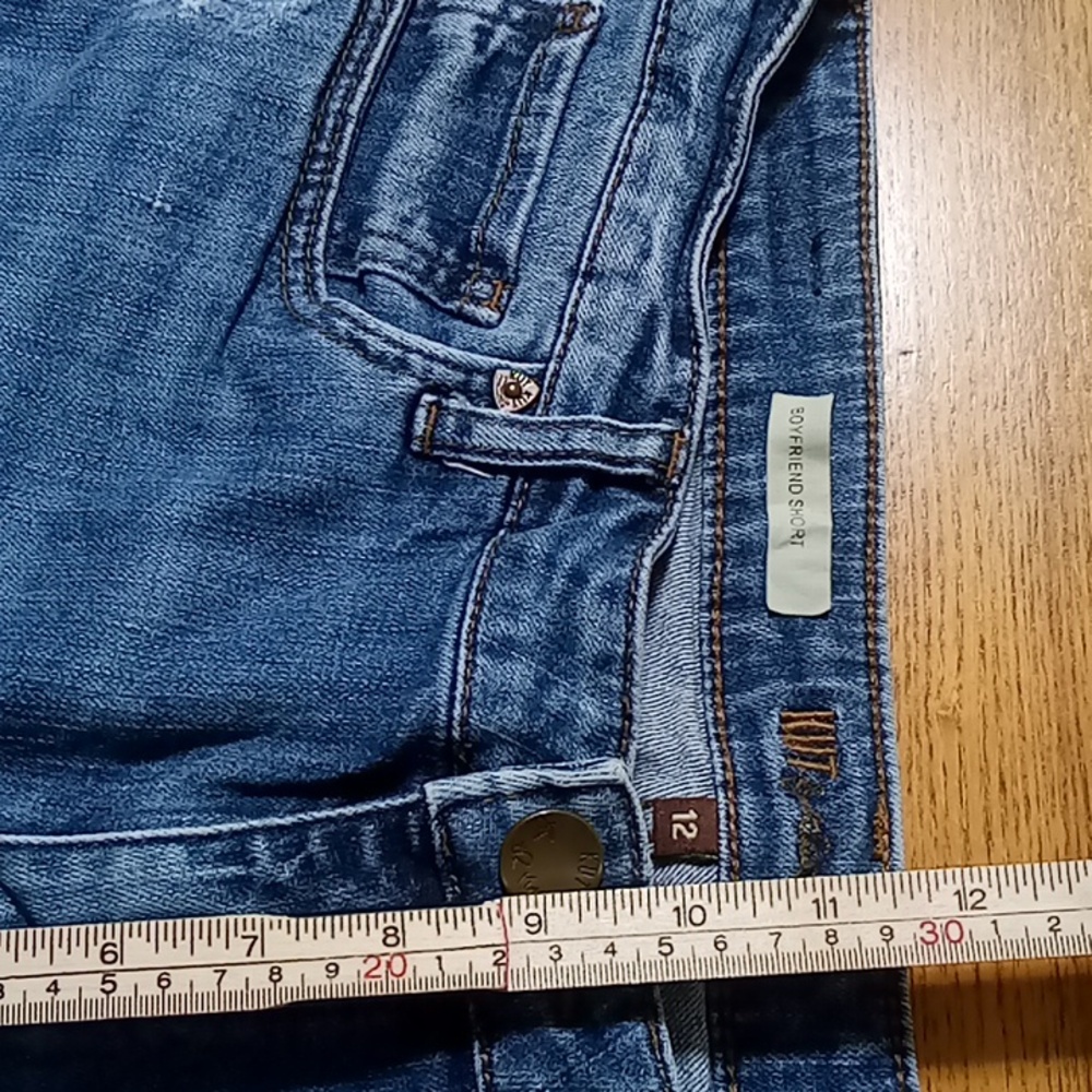 KUT FROM THE KLOTH Jeans Shorts Womens 12 BLUE BOYFRIEND DENIM Preowned Used - Picture 5 of 7